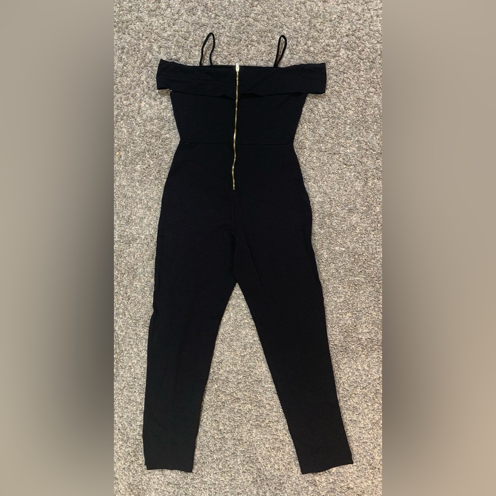 Black Off The Shoulder Catsuit - Picture 2 of 4